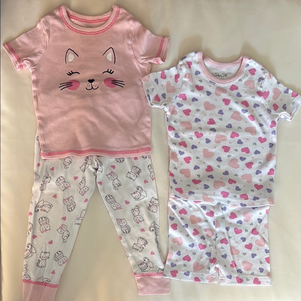Rene Rofe Pink and White Pajama Sets with Playful Designs